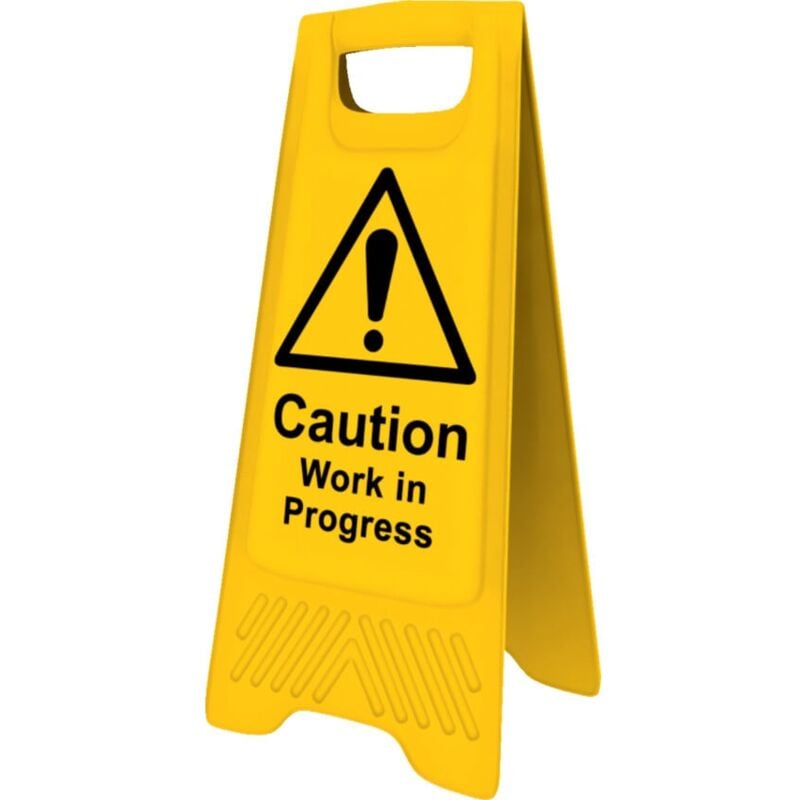 Work in Progress A-frame Caution Sign - 300 x 620mm - Sitesafe