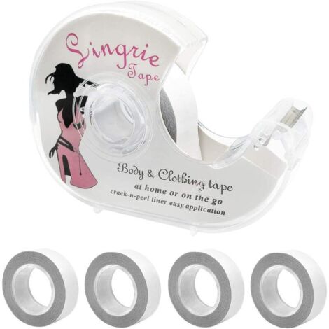 A knife roll and 4 rolls of double-sided tape for clothing, strong transparent fabric adhesive tape for dress, clothing, medical grade tape