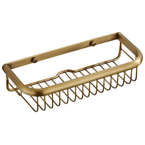 à l'ancienne Étagère de Bain antirouille Caddy de Douche, Panier rectangulaire Mural pour shampooing conditionneur Organisateur de Cuisine de Salle de Bain