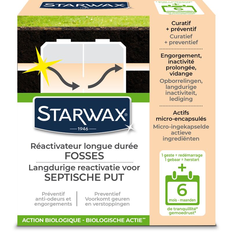 

a largo plazo re-activador Starwax 'tanque séptico' 500 g