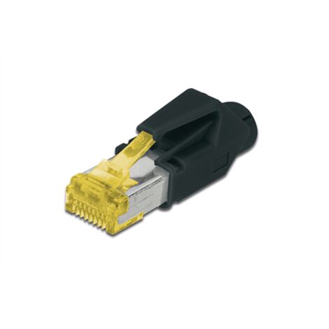 A-MO6A 8/8 HRS Fiche RJ45 modulaire AT 6A, Hirose TM31 8P8C, blindée, pour câble rond, avec blindage