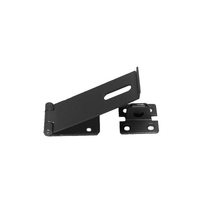 A Perry No.HS617 Safety Hasp and Staple 114mm Black - Black