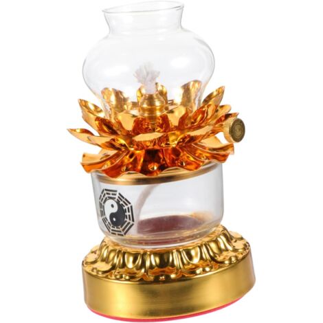 à Pétrole Ancienne pour Offrandes Bouddhistes Lampe à Huile