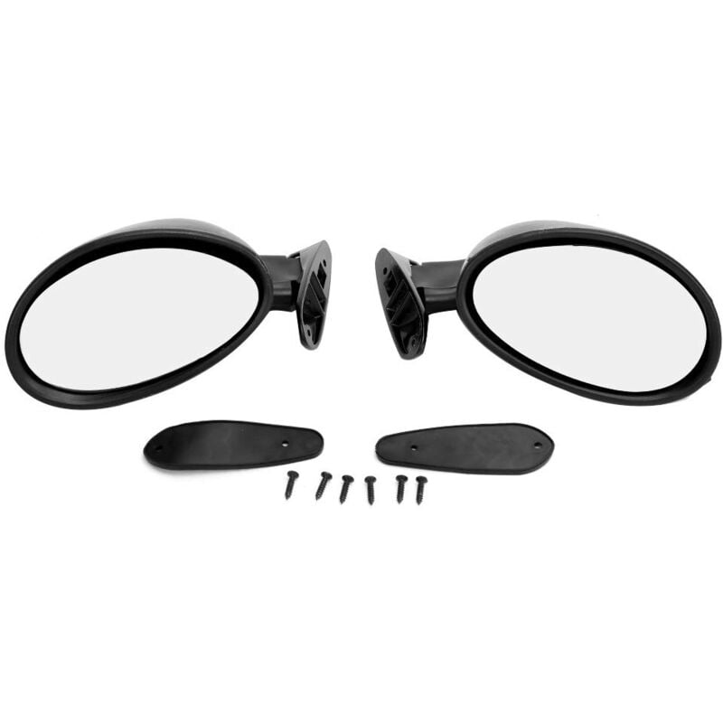 Zoternen - propos des rétroviseurs vintage : 1 paire de rétroviseurs latéraux universels noirs, accessoires de conversion pour voitures anciennes