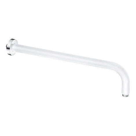 A-qa bras de tête de douche chromée/blanc 400 mm rosace ronde