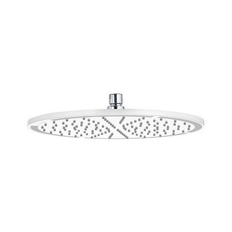 A-qa tête de douche métallique 300 mm chromée/blanc