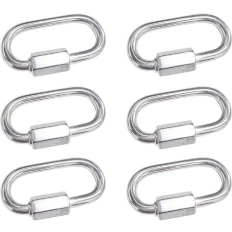 A set of 6 M4 stainless steel quick connecting rods with stainless steel lock buckles with oval screws, very durable, suitable for outdoor/indoor, camping, and hiking