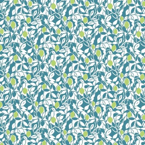 A Street Prints Fruit Leaves Teal Green Wallpaper Botanical Paste The Wall