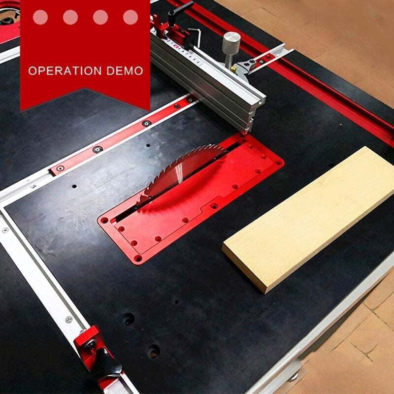 A Table Electrique Scie Circulaire Couverture Plaque En Alliage D'Aluminium Flip-Plancher Table Plaque Speciale Subvient Integree Reglable 45-90