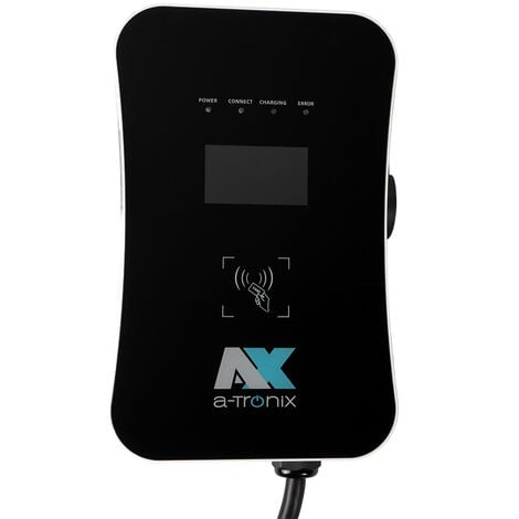 a-Tronix Wallbox 7 kW Single Ladestation für E-Auto Typ2 230V 32A 5m Ladekabel