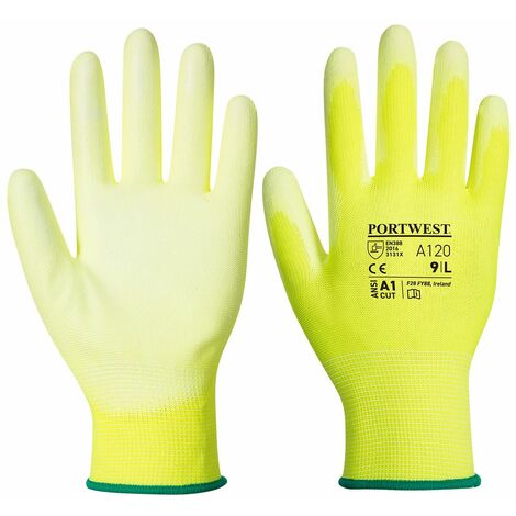 Gants nylon Portwest enduits PU A120 Noir 9