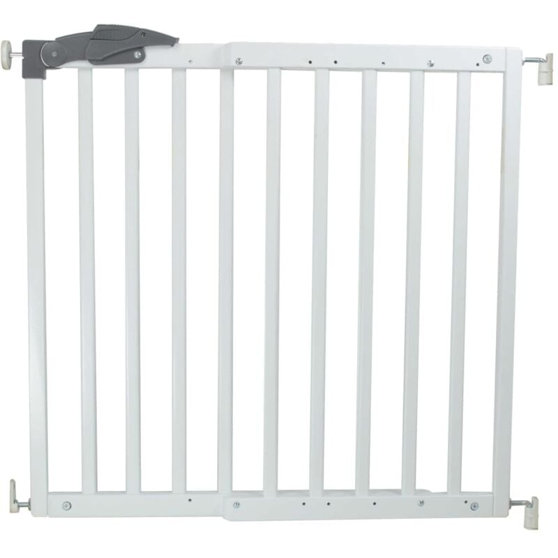 

A3 Baby & Kids Puerta de seguridad Oslo 71-102 cm madera blanca 64634 - Blanco