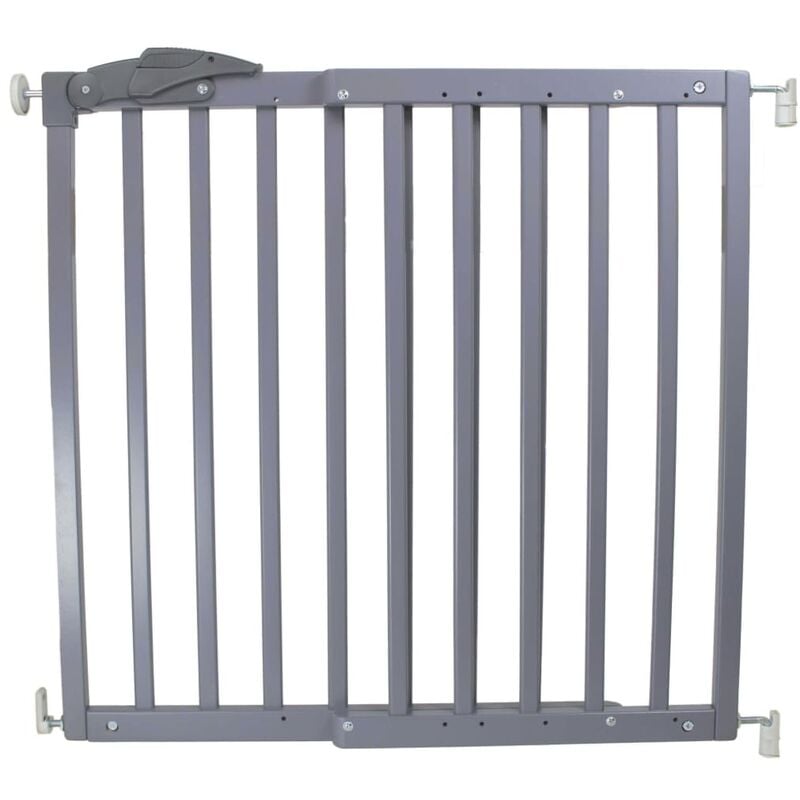 

A3 Baby & Kids Puerta de seguridad Oslo 71-102 cm madera gris 64635 - Gris
