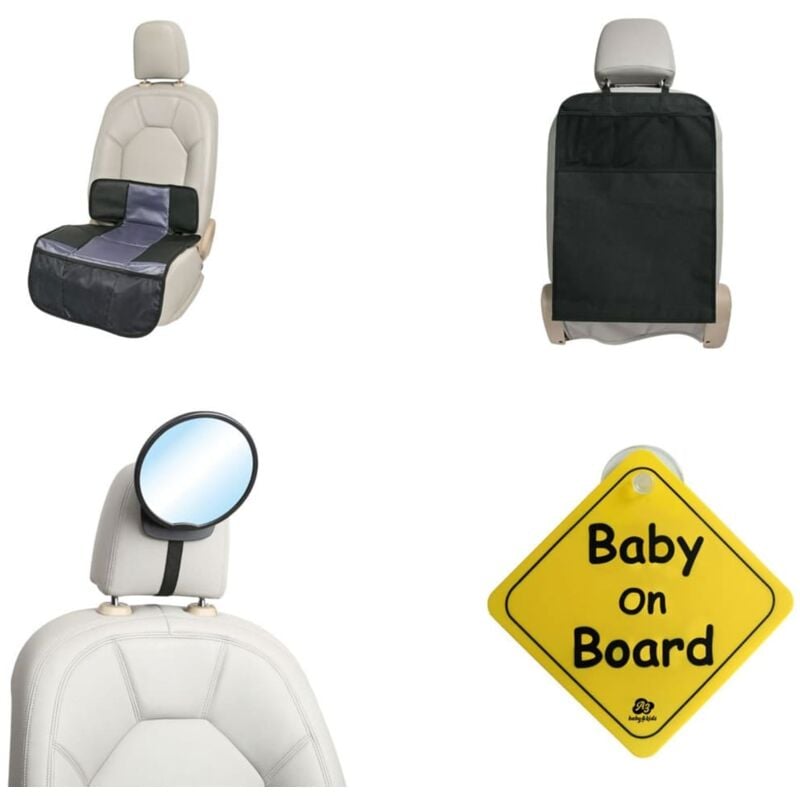 Set di Accessori per Sedili Auto Bambini 4 pz Nero...
