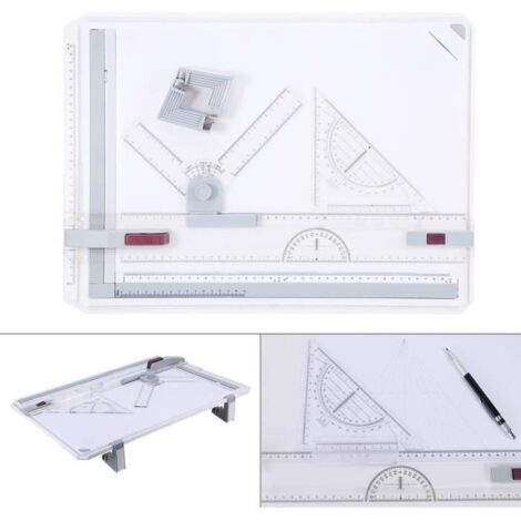 A3 Planche à dessin, A3 Planche à dessin Table Box Pad de Multi Fonction magnétique de serrage Barre avec mouvement parallèle