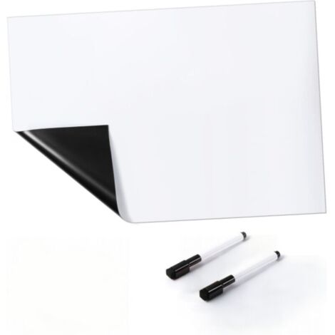 A3 Tableau Blanc Magnetique, Tableau Magnetique Frigo Effaçable à Sec pour Réfrigérateur avec 2 Stylos Marqueurs pour planning semaine frigo, Cuisine Liste, Mémo Aimanté