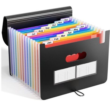 A4 Document Folder / Document Organizer / Document Holder with 12 Compartments - A4 Document Organizer, Expanding Accordion Folder