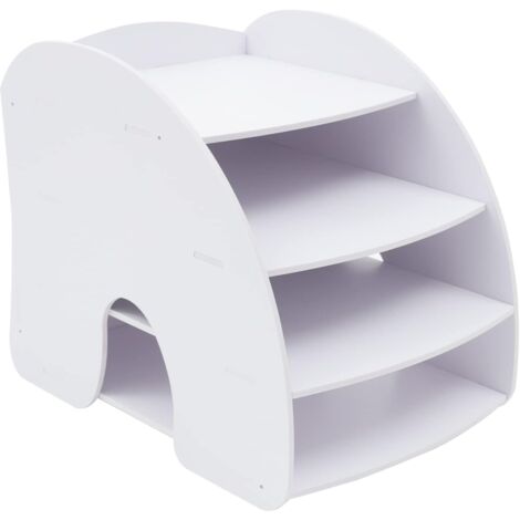 A4 Dokumentenmappe - Schreibtisch-Organizer - Schreibtisch-Organizer - Für den Schreibtisch - Multifunktional - Für Dokument/Papier/Kurier - Weiß