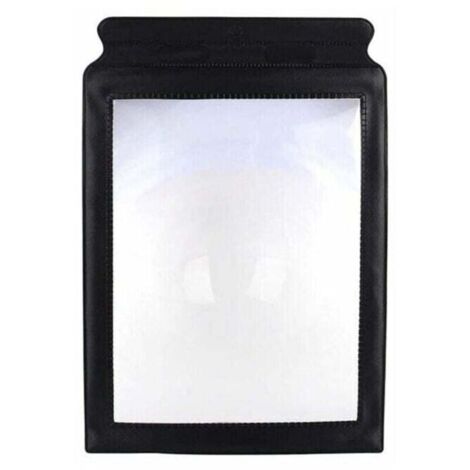 A4 Leselupe für Senioren, tragbar, weiche Oberfläche, schwarzer Rand, PVC, 3x.