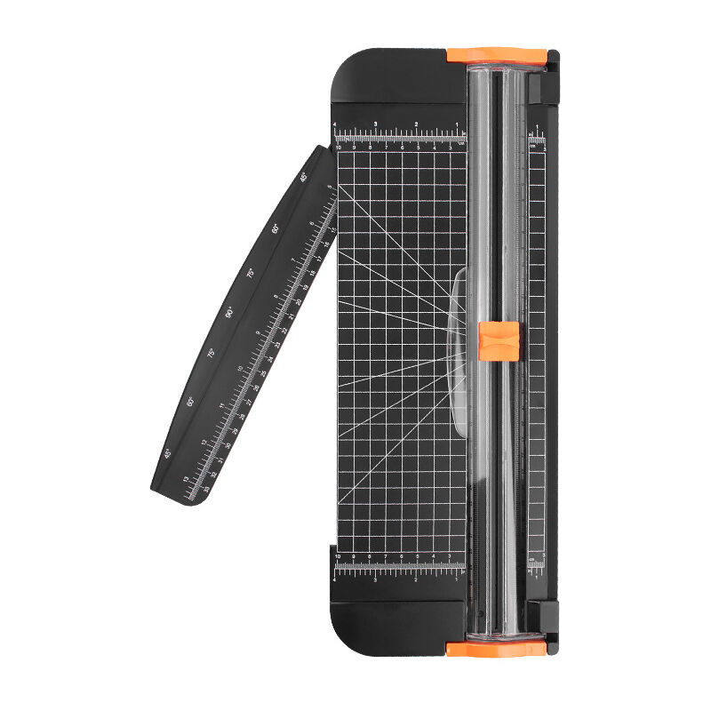 A4 Massicot 12 Pouces Règle Titane Guillotine Coupe Papier avec Sécurité Système Remplaçable Lame Couper Coupon, Papier d'artisanat, Etiquette et