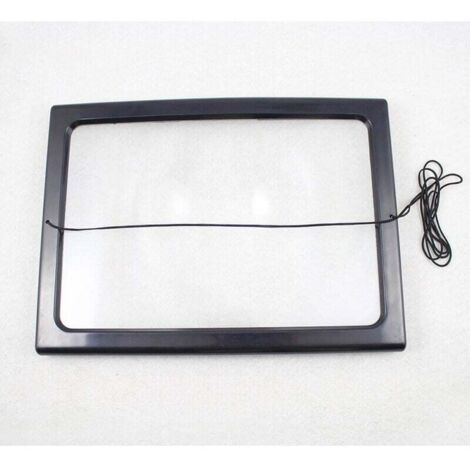 A4 Pleine Page Loupe de Lecture Loupe avec 4 LED Lampe Lentille de Grossissement 3X
