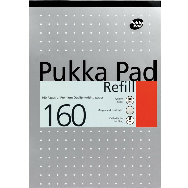 Pukka A4 Refill Pad (160 Pages) - Ruled (Pack-6) - Pukka Pad