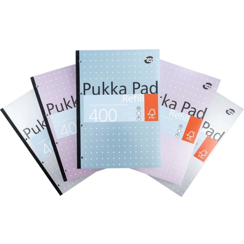 Pukka A4 Refill Pad (400 Pages) - Ruled (Pack-5) - Pukka Pad