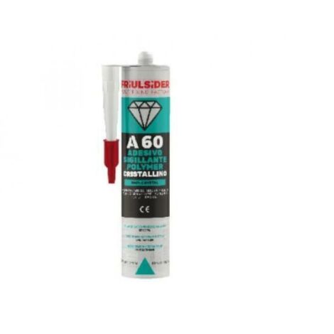 A60 COLLA SILICONE ADESIVO SIGILLANTE PROFESSIONALE TRASPARENTE CRISTALLINO 290m