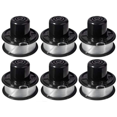 A6226 Spule mit 11 m Faden, kompatibel mit Black & Decker Auftipp Automatik-Rasentrimmer GL250 / GL310 / GL360 / GL360SB, 6er-Packung