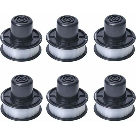 A6226 Spule mit 6 m Faden, kompatibel mit Black & Decker Auf Tipp Rasentrimmern GL250 / GL310 / GL360 / GL360SB, 6er-Packung
