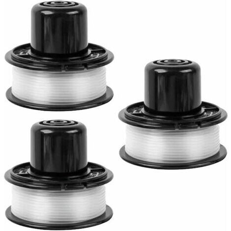 A6226 Trimmerfadenspule für Black & Decker GL360 / GL310 / GL250 / GL360SB Trimmer, Ersatzspule für den Black & Decker a6226 gl360 Akku-Freischneider, 1,6 mm, 6,0 m (3 Stück)