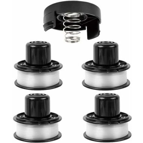 A6226 Trimmerfadenspule, kompatibel mit Black & Decker ST4400 ST4500 ST5000 GL250 GL310 GL360 GL360SB, Trimmerfadenspule für Black & Decker A6226 GL360, 6 m lang, 1,6 mm Durchmesser (4 + 1 Stück)