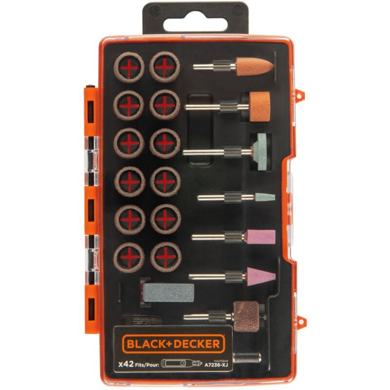 Ensemble de 42 outils multifonctions rotatifs - Noir+Decker A7236-XJ