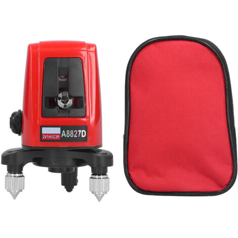 A8827D Niveau Laser Portable 360° avec 2 Lignes et 1 Point pour Bâtiment et Construction