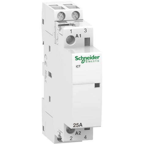 A9c20132 Schneider - Contacteur Bipolaire - 2no - 25a - Bobine 24vca -schneider Acti9