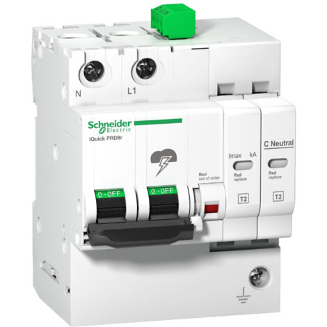 A9l16295 Schneider - Parafoudre Phase Neutre De Type 2 Autoprotégé - 20ka - Report De Signalisation