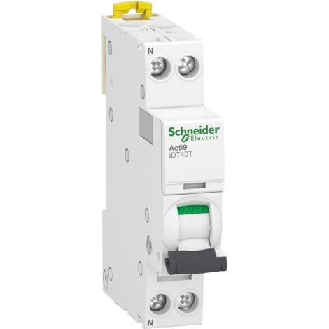 A9P22620 - Acti9 iDT40T - disjoncteur modulaire - 1P+N - 20A - courbe C - 4500A/6kA - Schneider Electric