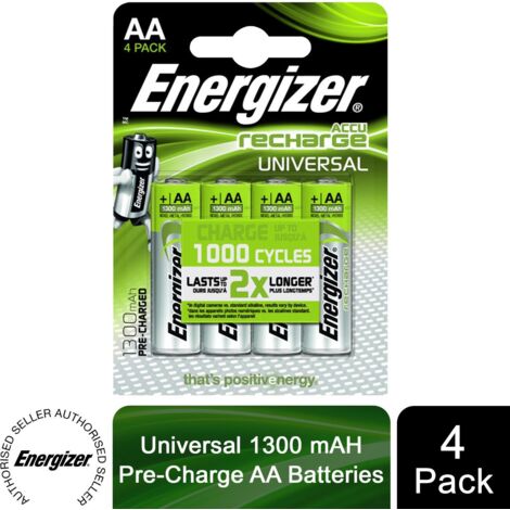 AA Rechargeable Universal Batteries 1300mAh Pack of 4 ENGRCAA1300