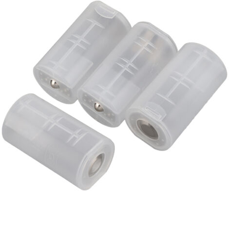 AA-zu-D-Batterieadapter, weiße Konverterhüllen