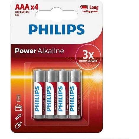 Aaa/lr03 Alcaline 1,5v Philips Power Battery (blister 4 pcs.) Lr03aaax4-philips