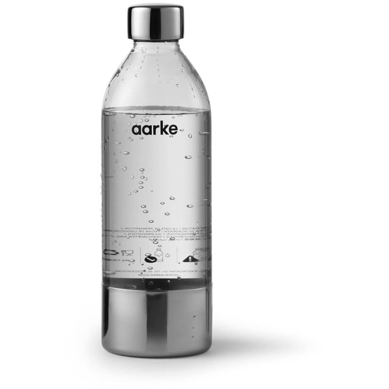 2 Pacchi Bottiglie per Gasatore d'acqua Carbonator 3, senza bpa con Dettagli in Acciaio (800ml) - Aarke