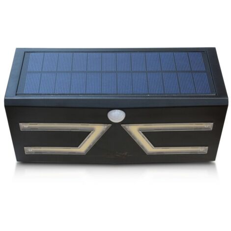 Ab-com Lampe solaire d'extérieur noire 5W détecteur mouvement
