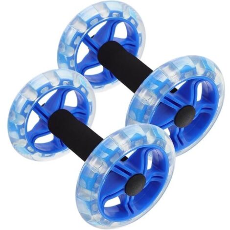 Ab Wheel Roller - Double Wheel Design - PP PVC Construction - For Core Training Home Gym - 1 Unit