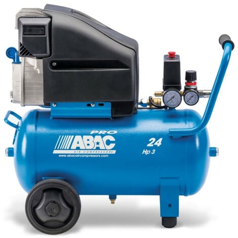 ABAC - Compresseur à piston lubrifié 24L 10bar 3CV 18,6 m3/h - PRO POLE POSITION L30P
