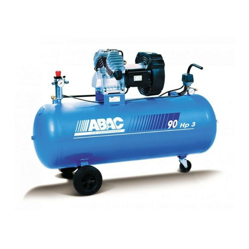 Compresseur à piston lubrifié 3CV 230V Mono 10 bar 90L Direct - V30/90 CM3 - Abac