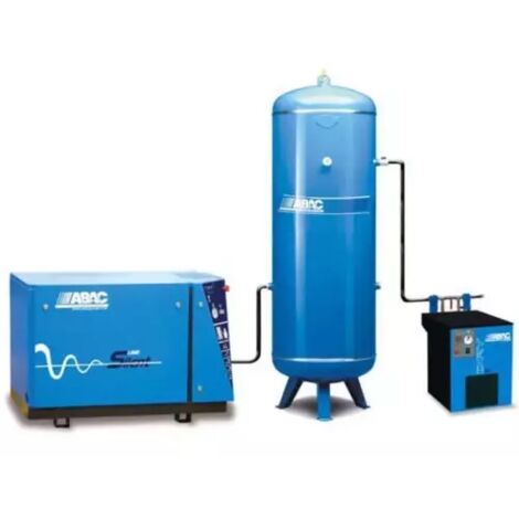 Abac – Compresseur à piston silencieux vertical 500 litres 11 bar – Débit 34,2 m3/h – Pression sonore 67 dB(A) – Moteur triphasé 5.5 CV