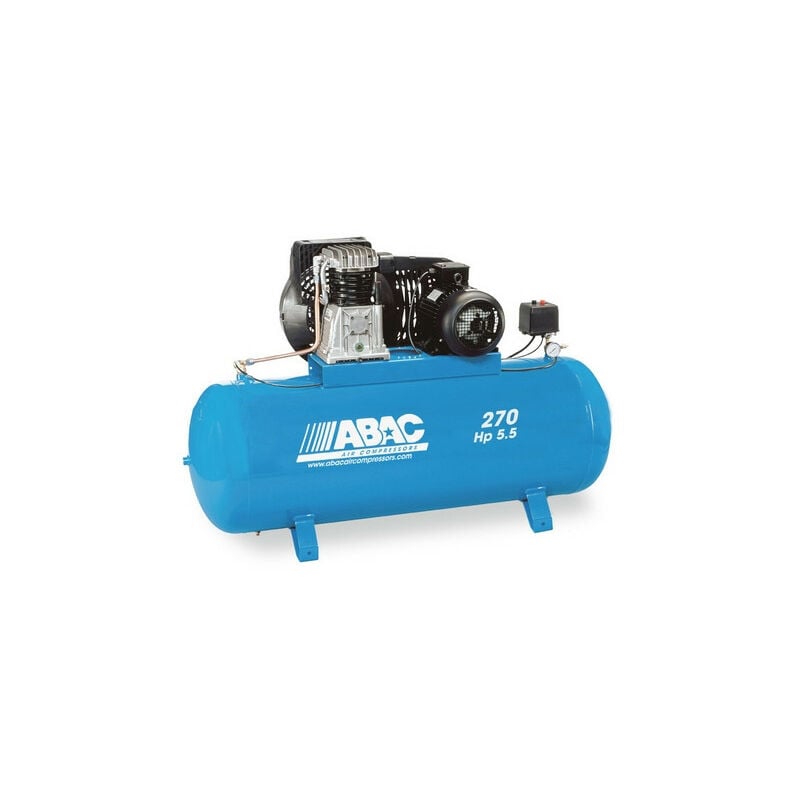 Compresseur à pistons bi-étagés 400 v Tri 270 l 41 m3/h 5.5 cv sans roues - B5900B/270 ft 5.5 - Abac