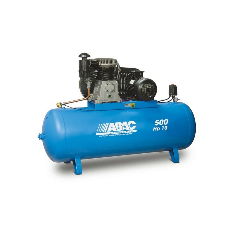 Compresseur à pistons bi-étagés 400 v Tri 500 l 41 m3/h 5.5 cv sans roues - B5900B/500 ft 5.5 - Abac