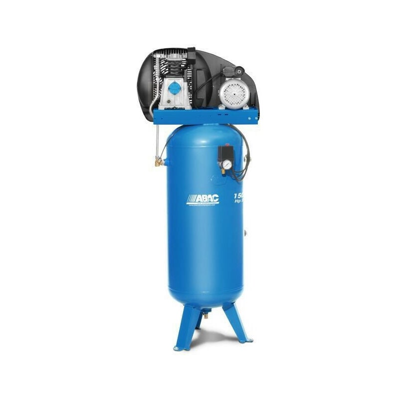 Compresseur d'air à pistons vertical bi-étagés 400 v Tri 5,5 cv 200 litres - B5900B/200 VT5,5 - Abac