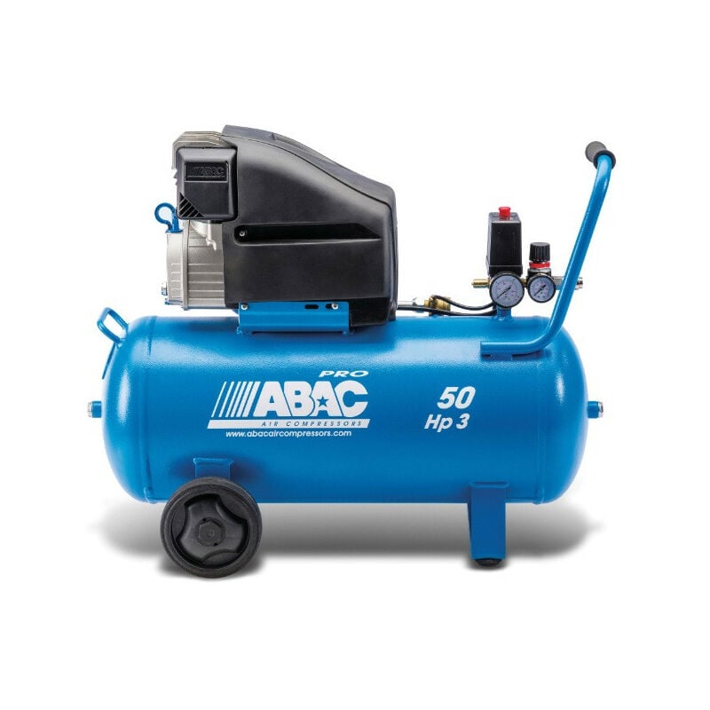 Compresseur à piston lubrifié 3CV 230V Mono 10 bar 50L Direct - pro montecarlo L30P - Abac